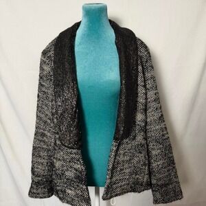 Alberto Makali Wool Mohair Sequin Trim Blazer Quiet Luxury Luxe Avant Garde